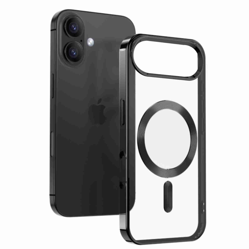 SWISSTEN Clear Jelly MagStick Metallic tok Apple iPhone 17 Air készülékhez - fekete