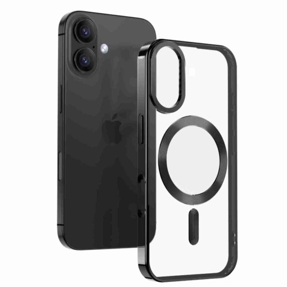 SWISSTEN Clear Jelly MagStick Metallic tok Apple iPhone 17 készülékhez - fekete