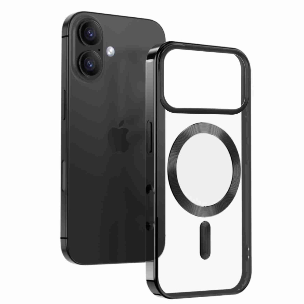 SWISSTEN Clear Jelly MagStick Metallic tok Apple iPhone 17 Pro Max készülékhez - fekete