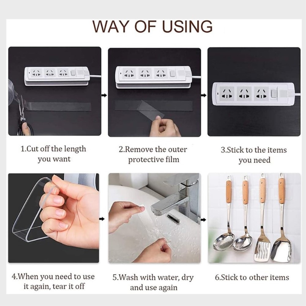 Kétoldalas nano ragasztószalag (40 x 2 mm) - 2m