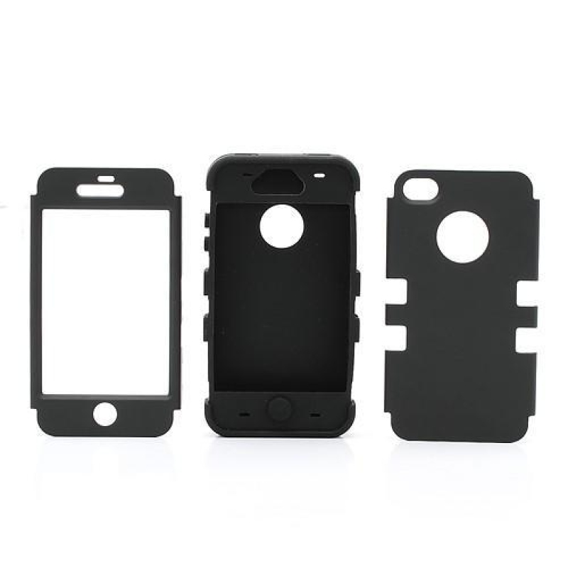 Kétoldalas tartós tok iPhone 4 és iPhone 4s készülékhez - lila