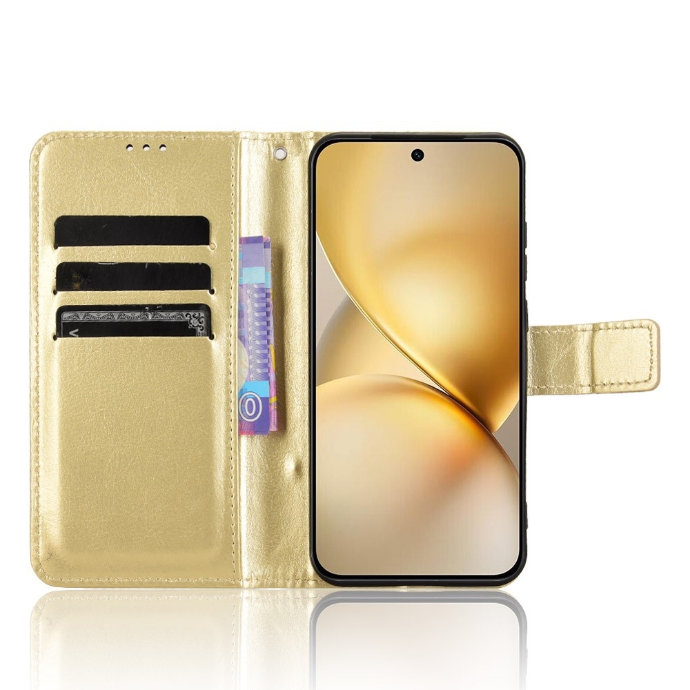 Őrült könyv tok a Vivo X200 5G-hez - arany színű
