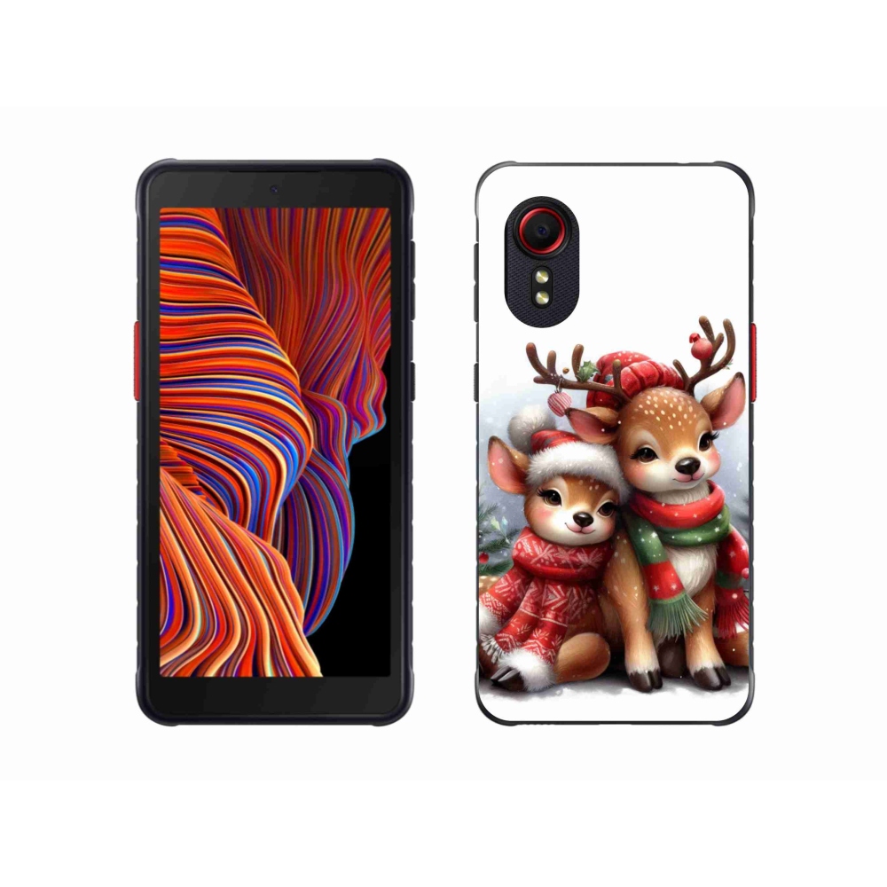 Gél borítás mmCase Samsung Galaxy Xcover 5 készülékhez - Karácsonyi rénszarvas