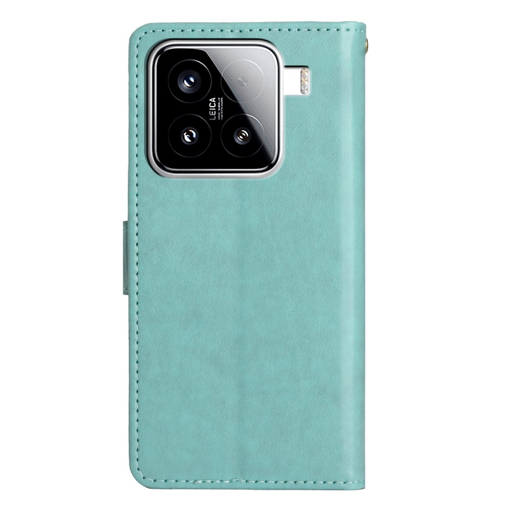 Virágok könyv tok Xiaomi 15 - teal - teal