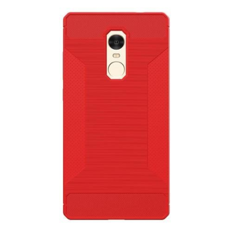 Tartós zselés tok csiszolással a Xiaomi Redmi Note 4X-re - piros színben