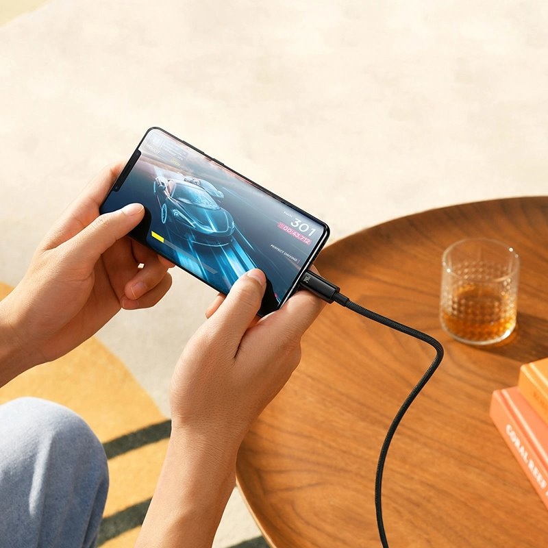 Baseus CAWJ040001 Tungsten Gold gyors töltő kábel USB-C - USB-C 240W 1m fekete