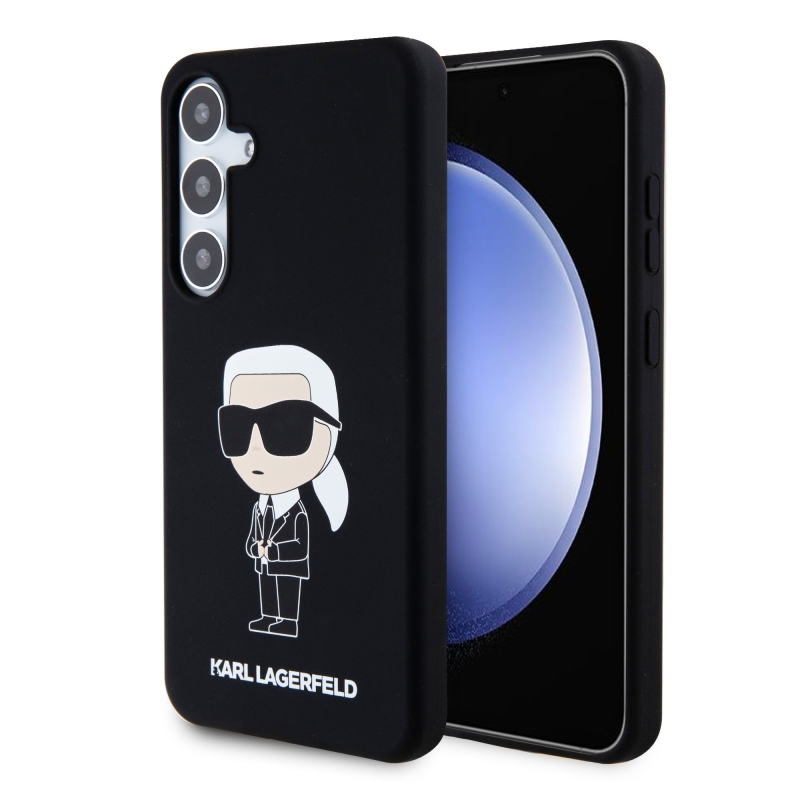 Karl Lagerfeld Folyékony szilikon Ikonik NFT hátlap Samsung Galaxy S24+ fekete