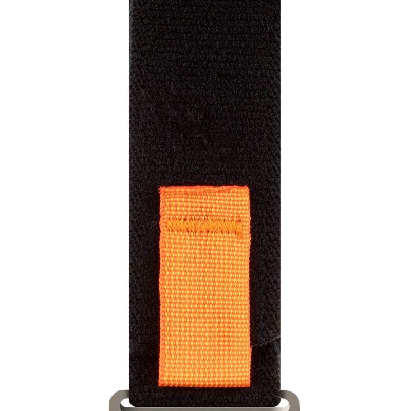 Csomag:ME textil szíj Apple Watch 42-49mm M-L fekete/narancs színű órához