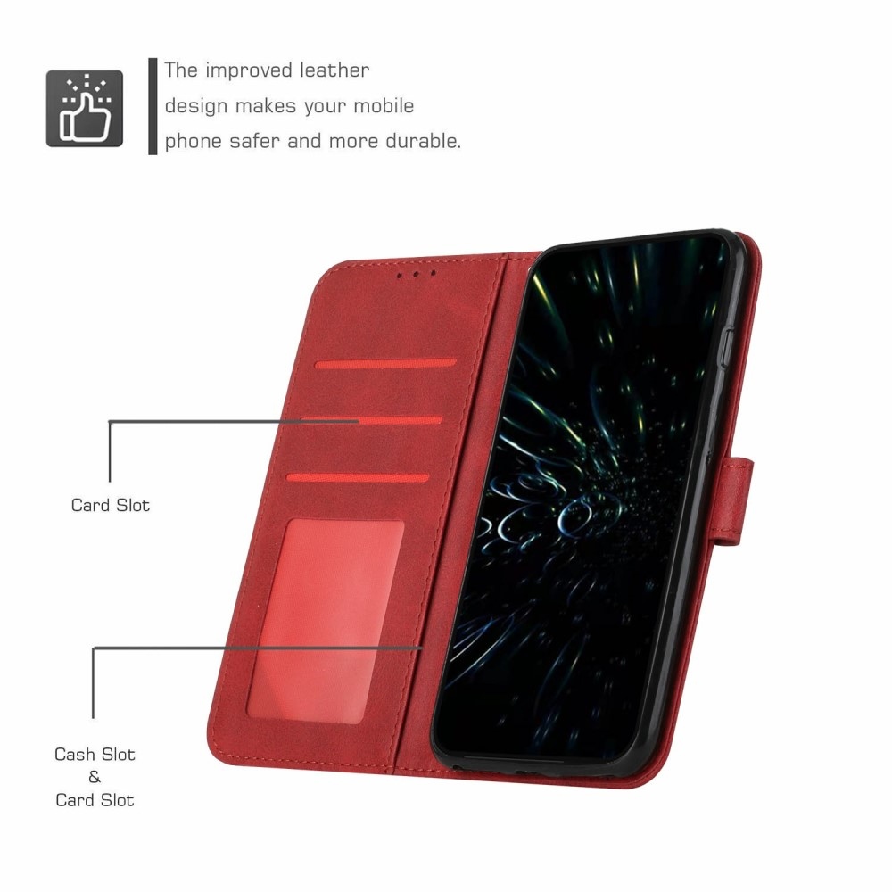 Line könyvtáska a Realme C75 készülékhez - piros