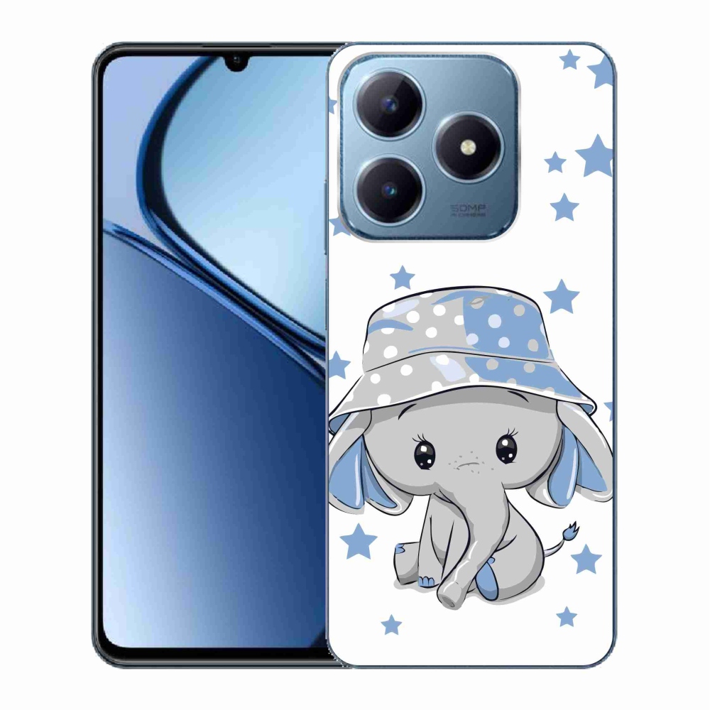 Zselés borítás mmCase a Realme C63 készülékhez - kék elefánt