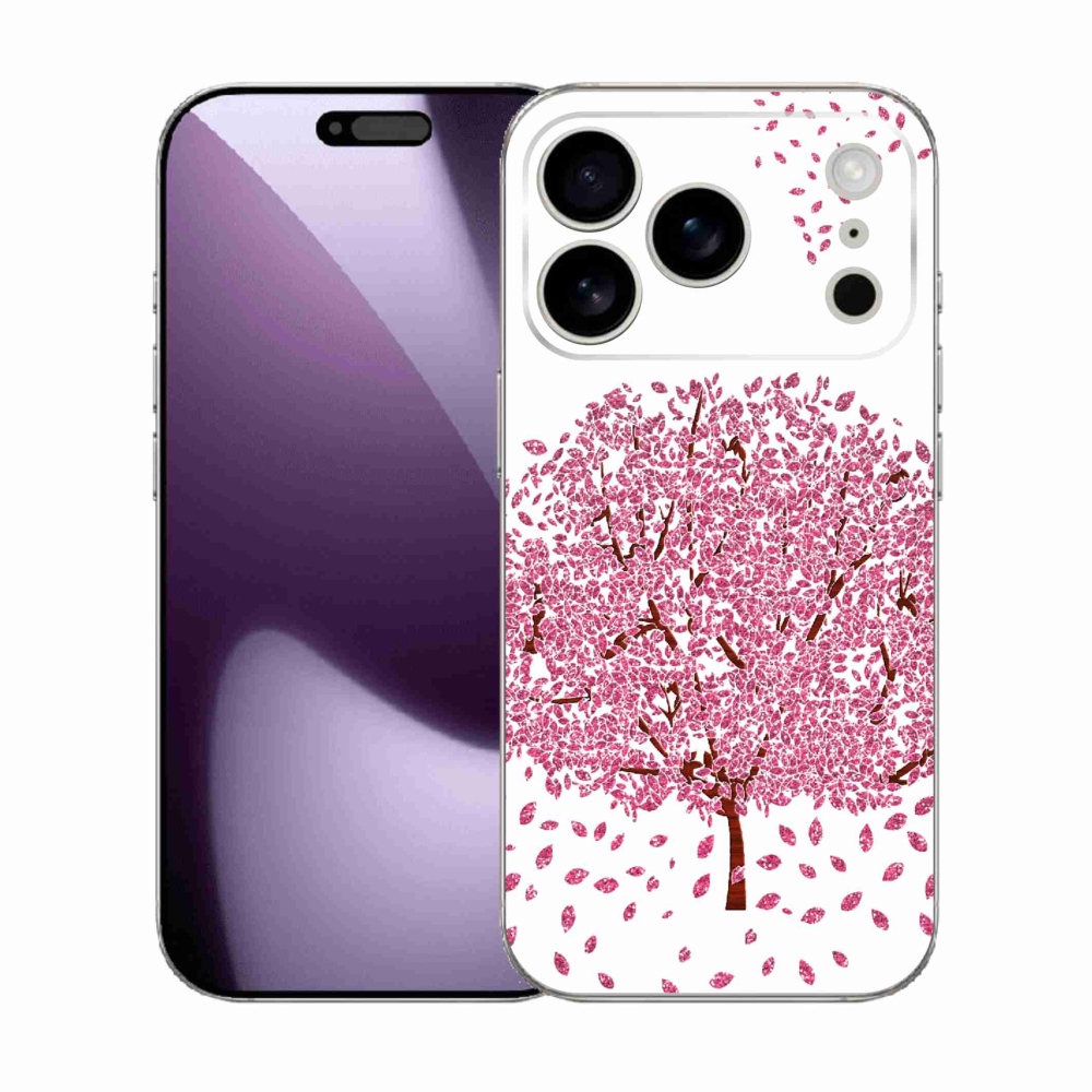 Zselés borítás mmCase iPhone 17 Pro készülékhez - rajzfilmfa levelekkel