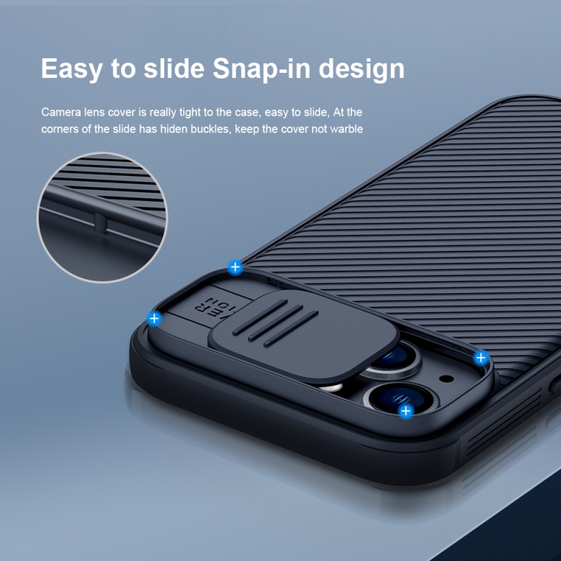 Nillkin CamShield PRO mágneses hátlap Apple iPhone 13/14 készülékhez Fekete