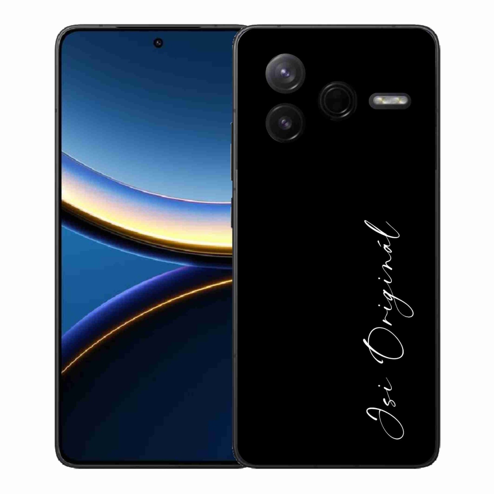 Gél borító mmCase a Xiaomi Poco F7 Pro számára - te vagy az eredeti fekete háttér