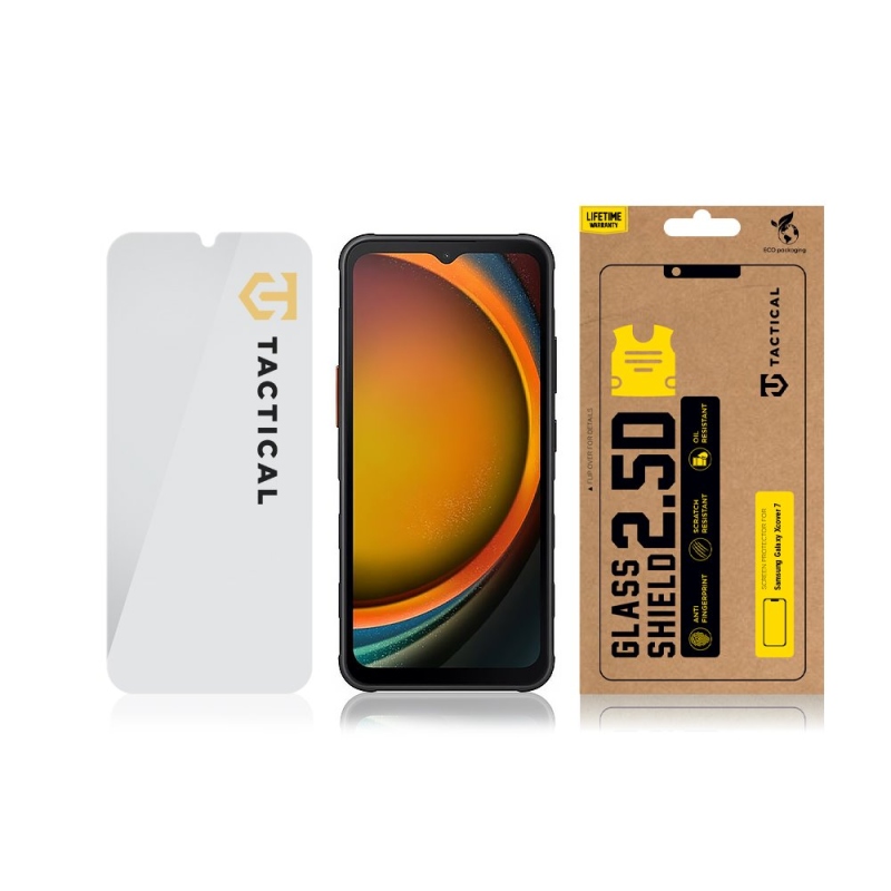Taktikai üvegpajzs 2.5D üveg Samsung Galaxy Xcover 7 átlátszóhoz