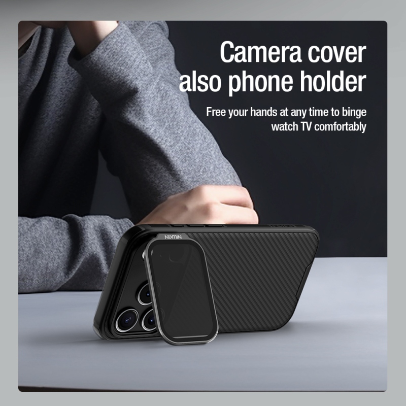 Nillkin CamShield Prop mágneses hátlap Apple iPhone 17 Pro Fekete