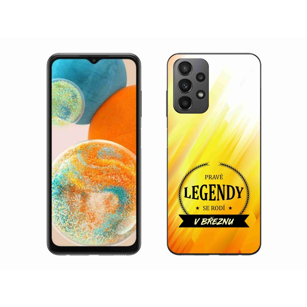 Gél borítás mmCase Samsung Galaxy A23 4G/5G - Március legendái sárga háttérrel