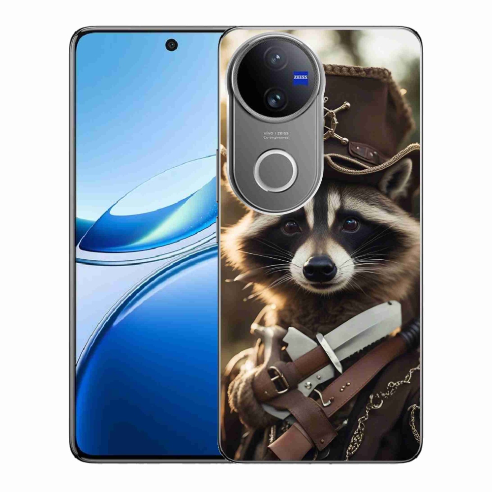 Gél borító mmCase a Vivo V50 5G készülékhez - mosómedve egyenruhában