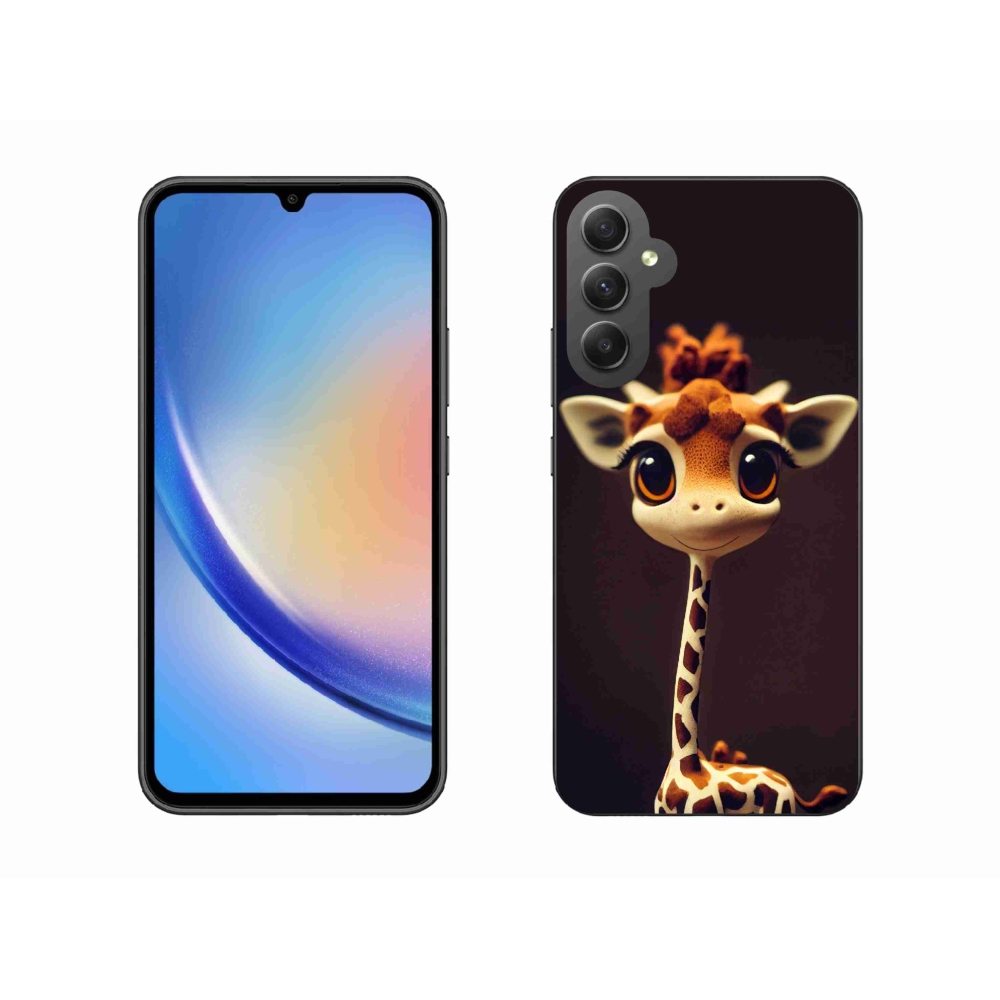 Gél védőhuzat mmCase Samsung Galaxy A34 5G - kis zsiráfhoz