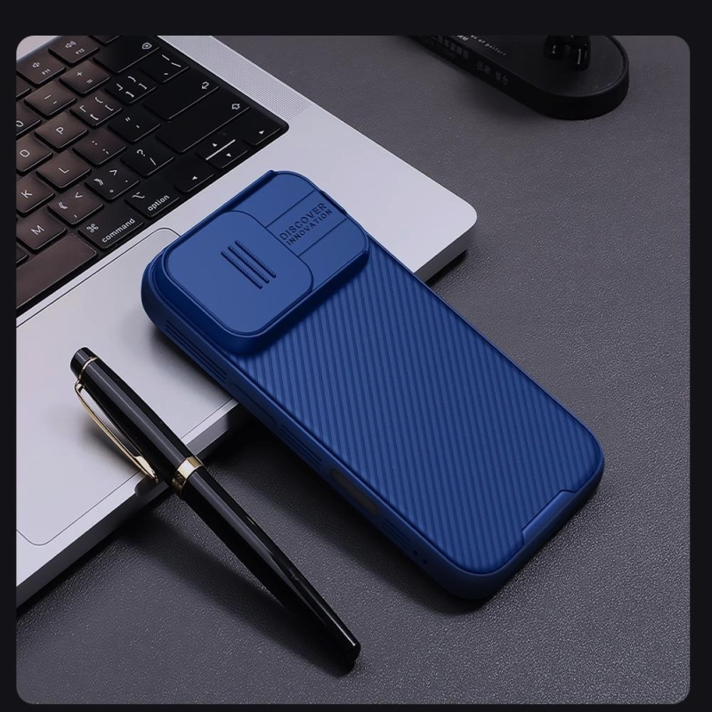 Nillkin CamShield PRO mágneses hátlap Apple iPhone 16 Pro készülékhez Kék