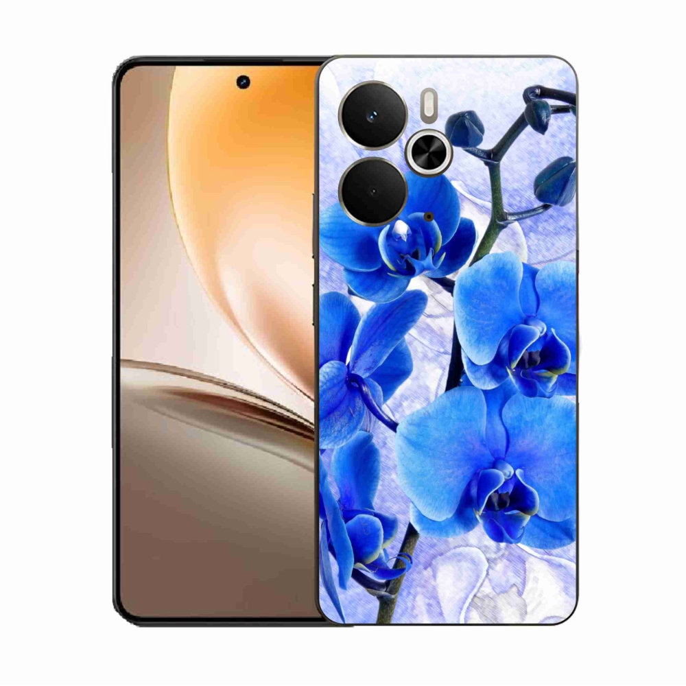 Gél borító mmCase a Realme 14 5G készülékhez - kék virágok
