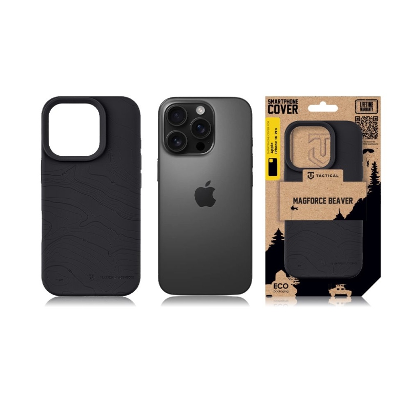 Tactical MagForce Beaver borító iPhone 16 Pro aszfalthoz