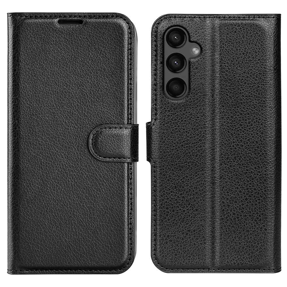 Litchi book tok Samsung Galaxy A15 4G/5G készülékhez - fekete