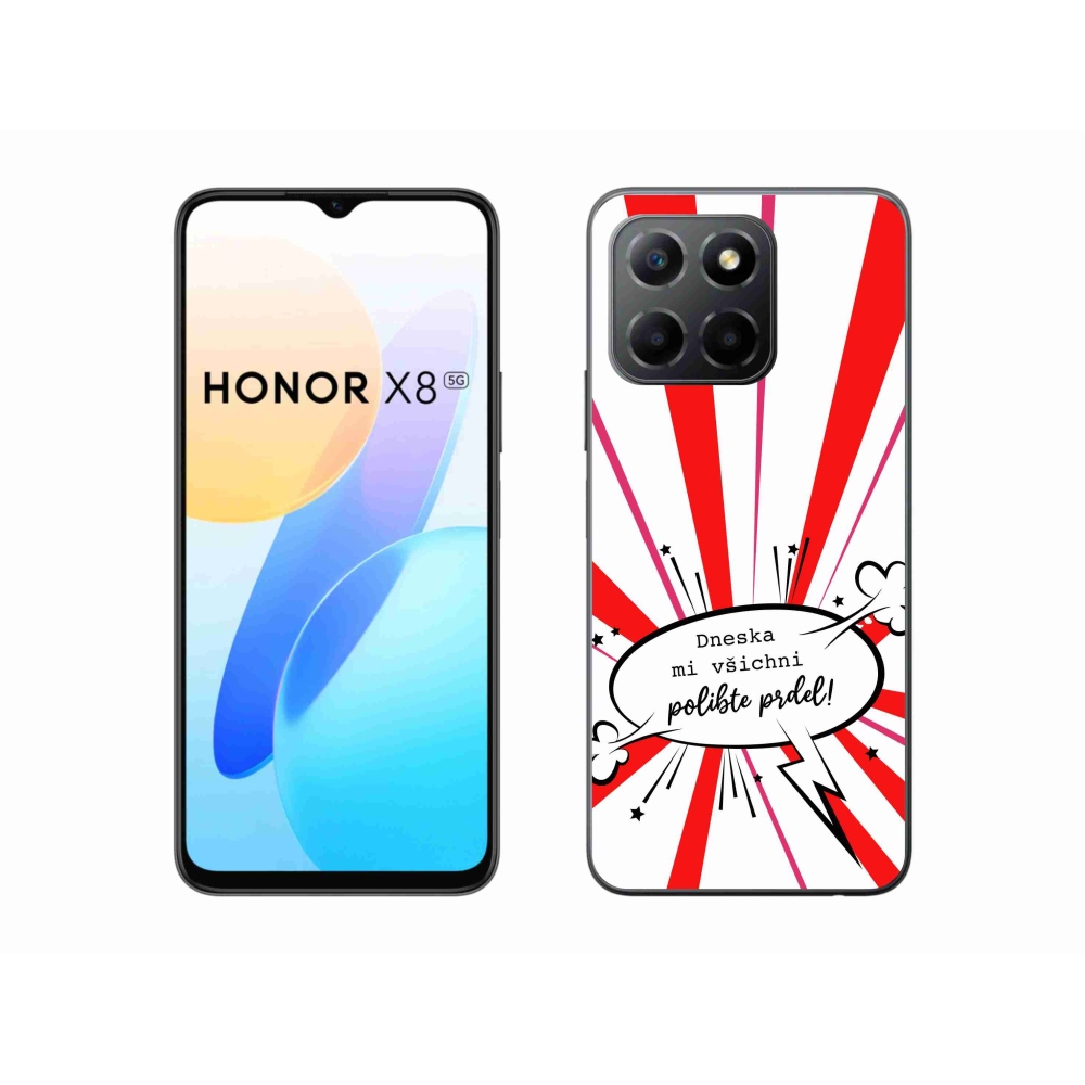 Gél borító mmCase a Honor X8 5G/Honor 70 Lite 5G készülékhez - vicces szöveg 15 fehér háttérrel