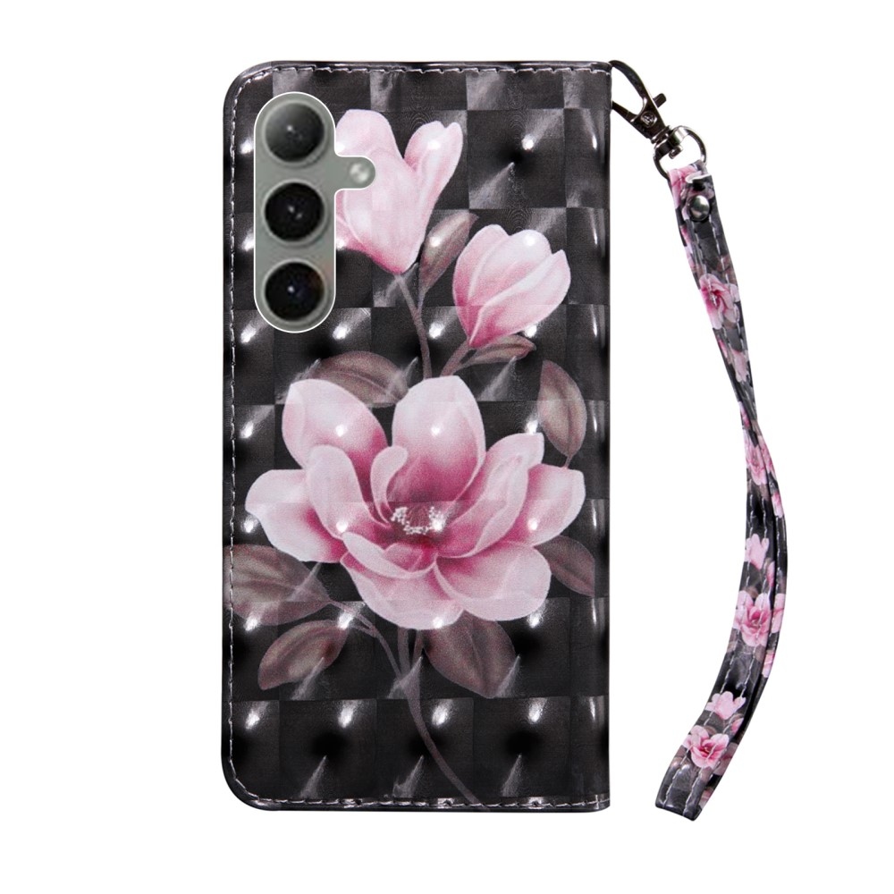 Spot book tok Samsung Galaxy S24 FE készülékhez - rózsaszín virág