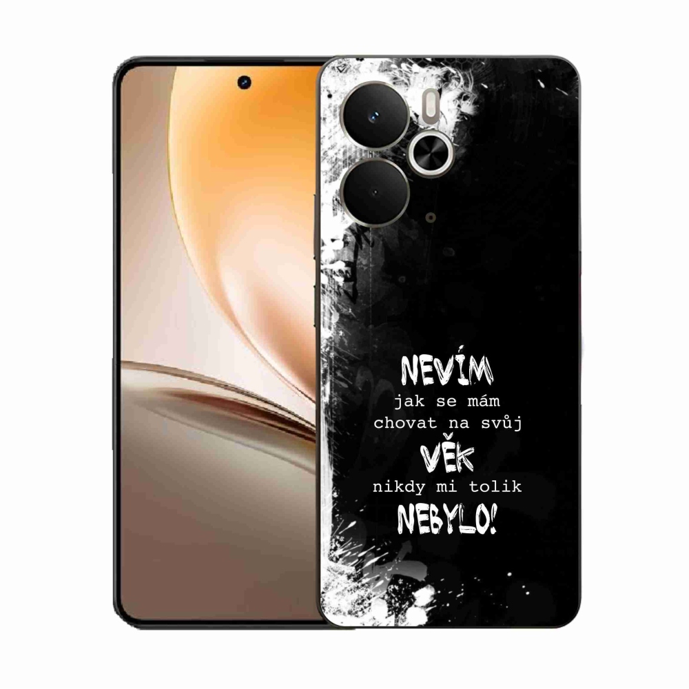 Gél borító mmCase a Realme 14 5G készülékhez - vicces szöveg 14 fekete háttérrel