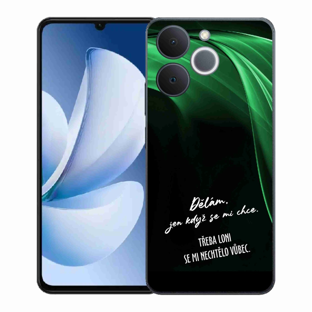 Gél borító mmCase a Realme Note 70T készülékhez - vicces szöveg 12 fekete háttér