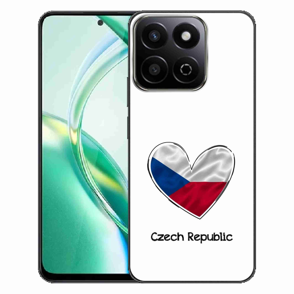 Zselés borító mmCase a Honor 200 Smart 5G készülékhez - szív zászló fehér háttérrel