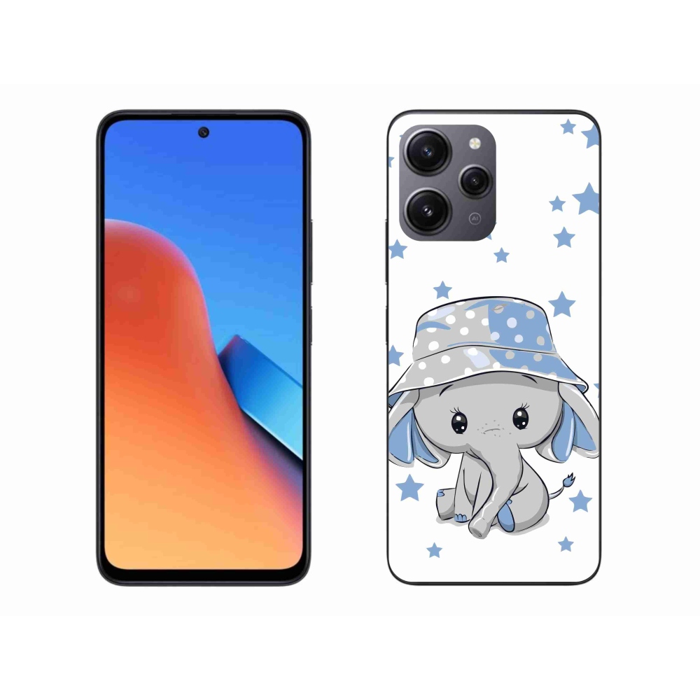 Gél borítás mmCase a Xiaomi Redmi 12-hez - kék elefánt