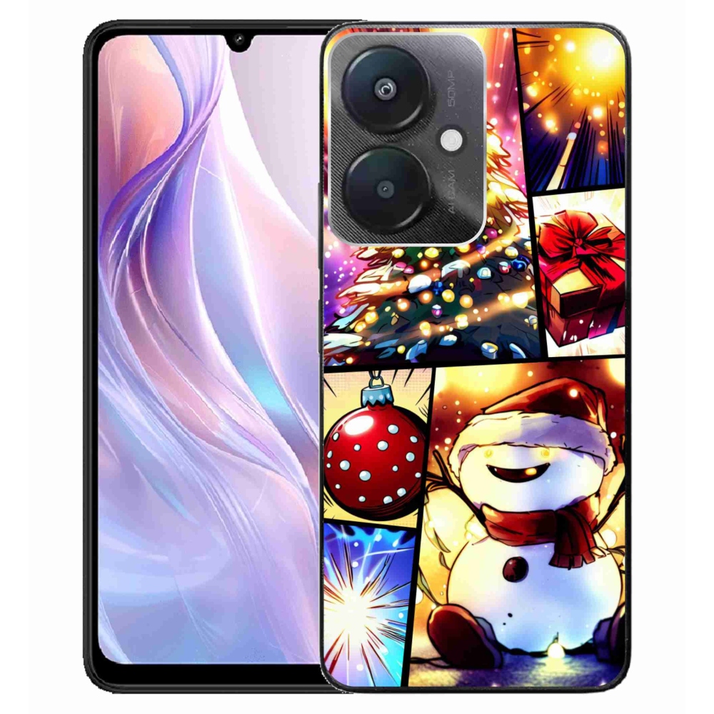 Gél borító mmCase a Xiaomi Redmi 13C 5G számára - karácsonyi motívumok 1