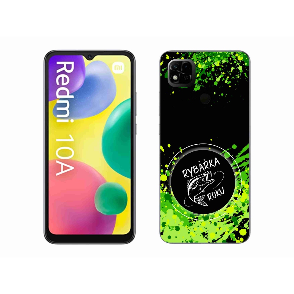 Gél borító mmCase a Xiaomi Redmi 10A számára - az év halászának fekete háttere