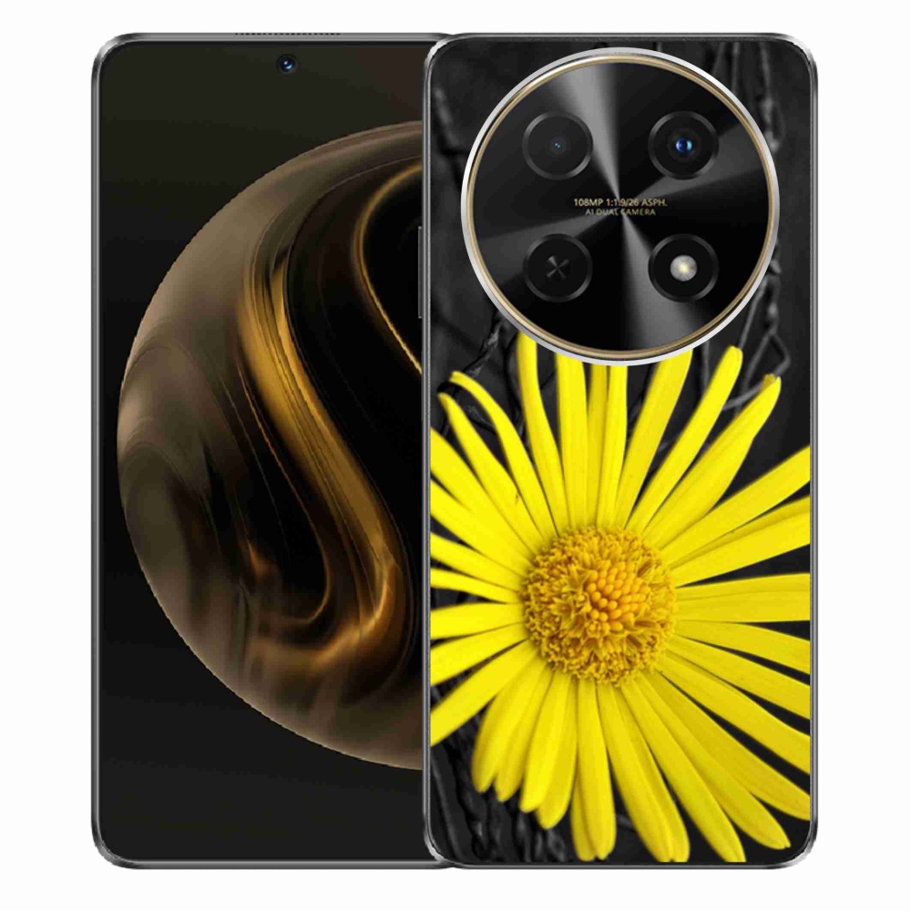 Gél borítás mmCase a Huawei Nova 12i készülékhez - sárga virág