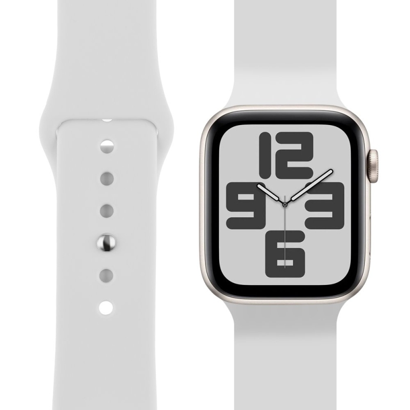 Csomag:ME szilikon szíj az Apple Watch 38-41mm S-M fehér színű órához