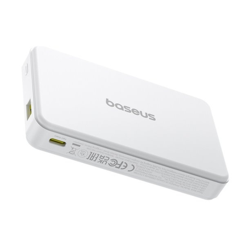 Baseus Airpow 2 22.5W Qi2 mágneses külső akkumulátor 10000mAh Holdfehér