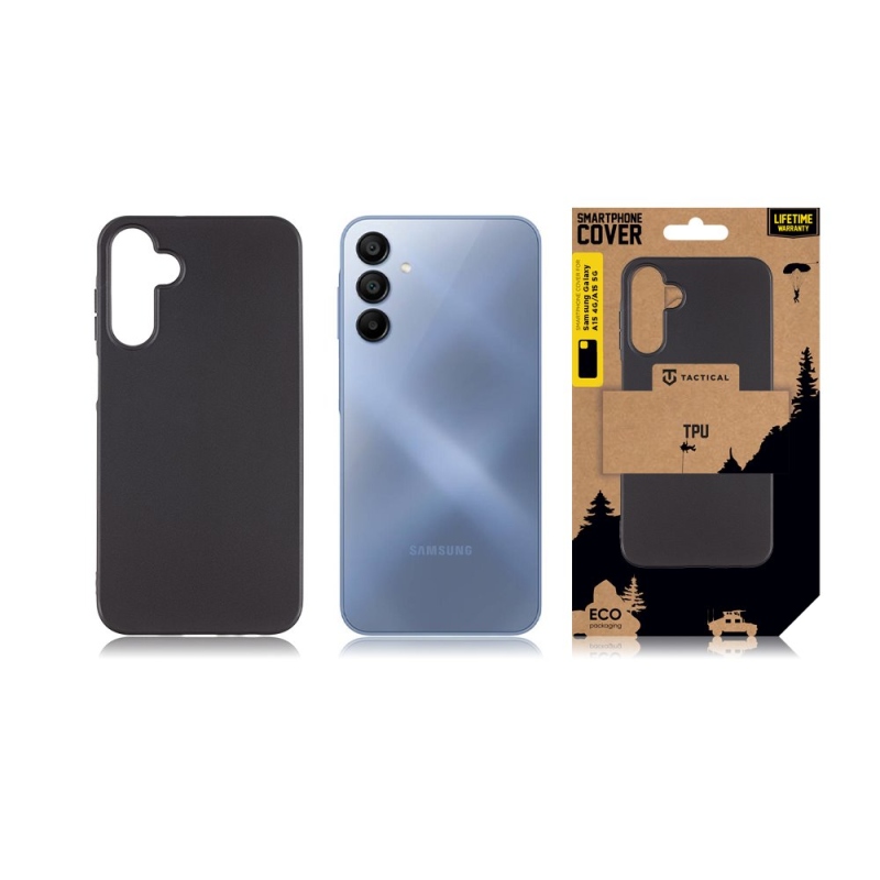 Taktikai TPU borítás Samsung Galaxy A15 4G/A15 5G fekete színűhöz