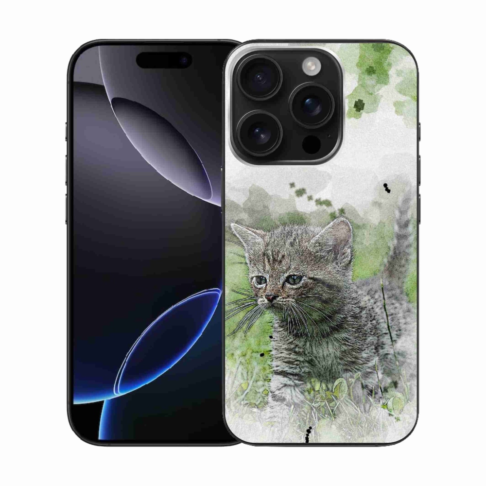Gél borítás mmCase iPhone 16 Pro készülékhez - aranyos cica 1