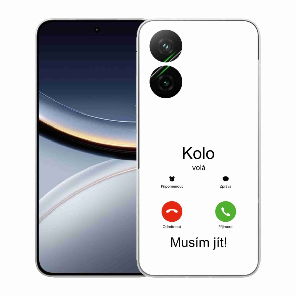 Gél borító mmCase a Xiaomi Poco F7 5G - a kerék hívja a fehér hátteret