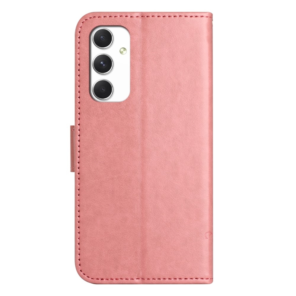 Virágos könyv tok Samsung Galaxy A16 4G/5G készülékhez - rózsaszín