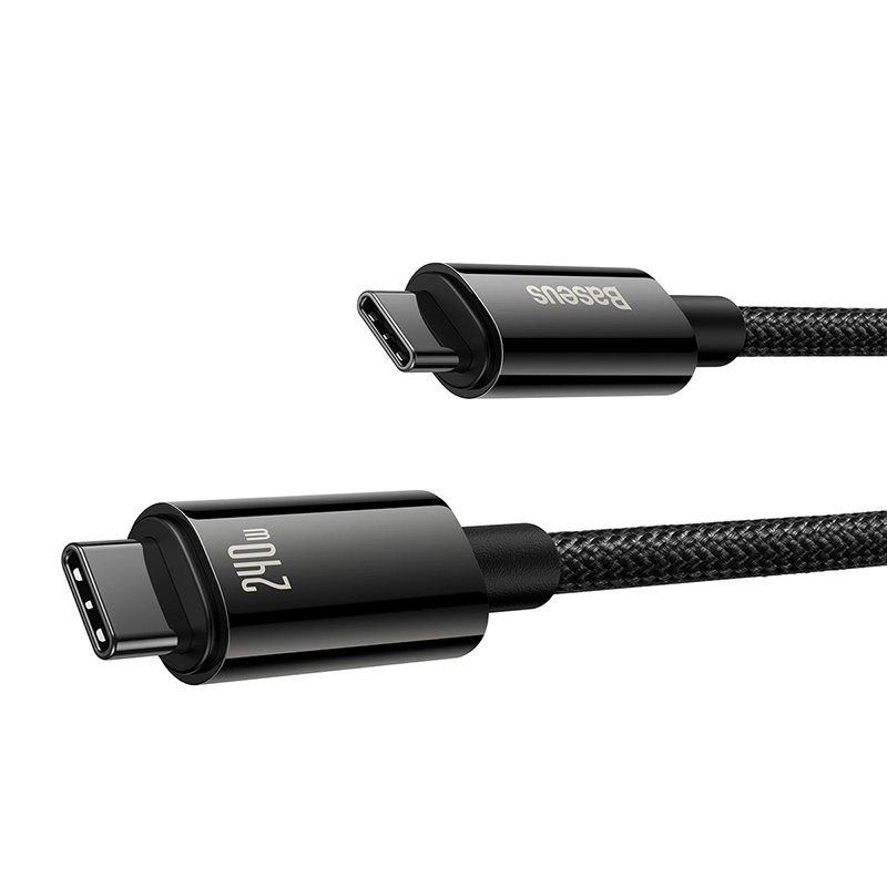 Baseus CAWJ040001 Tungsten Gold gyors töltő kábel USB-C - USB-C 240W 1m fekete