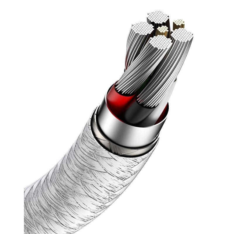 Baseus Cafule Metal sorozatú adatkábel USB-USB-C 66W 2m Fehér
