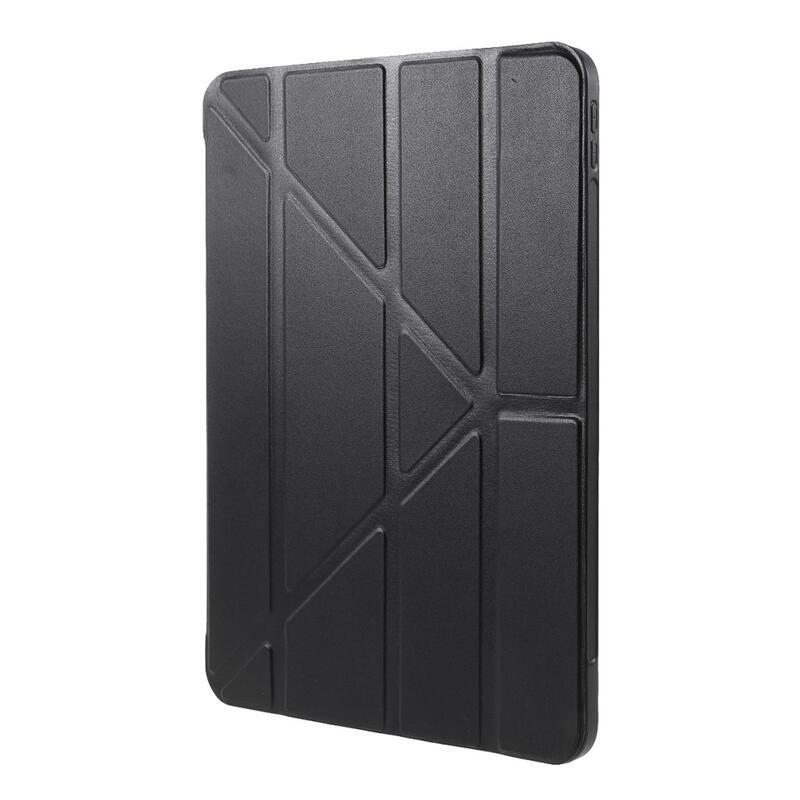 Origami összecsukható PU bőr pénztárca tok tablethez iPad Air (2020)/Air (2022) - fekete