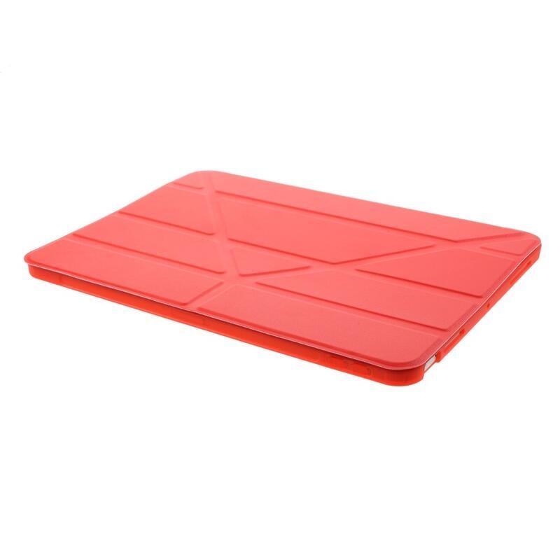 Origami összehajtható PU bőr pénztárca tok iPad Air (2020)/Air (2022) tablethez - piros