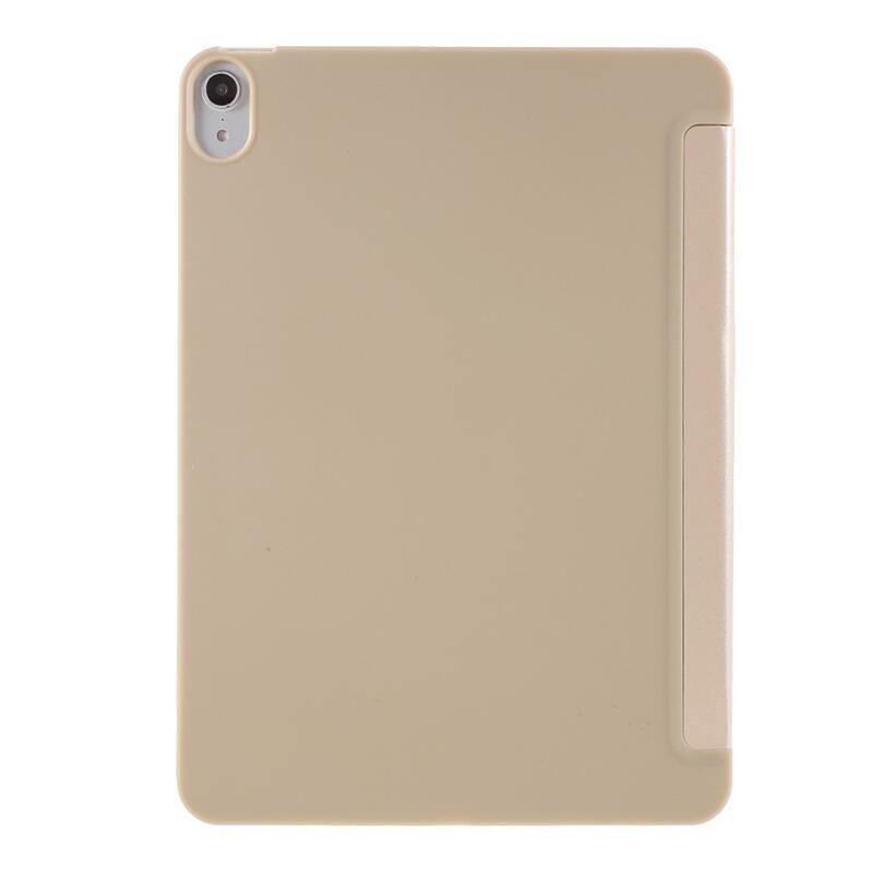 Origami összecsukható PU bőr pénztárca tok iPad Air (2020)/Air (2022) tablethez - világosbarna színben