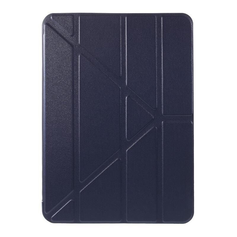 Origami összecsukható PU bőrből készült pénztárca tablet tok iPad Air (2020)/Air (2022) - sötétkék