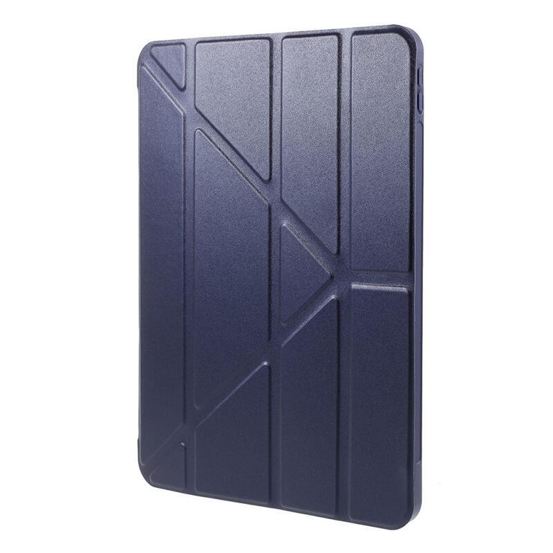 Origami összecsukható PU bőrből készült pénztárca tablet tok iPad Air (2020)/Air (2022) - sötétkék