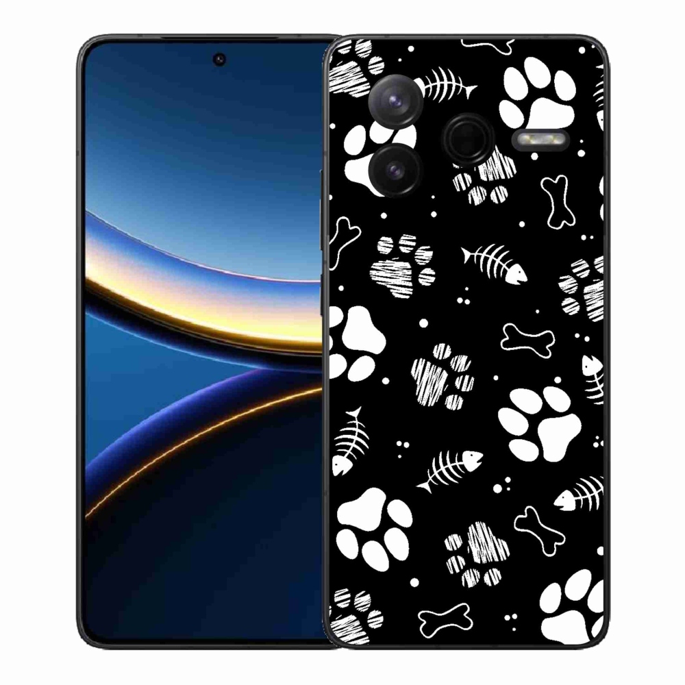 Gél borítás mmCase a Xiaomi Poco F7 Pro számára - kutyamancsok