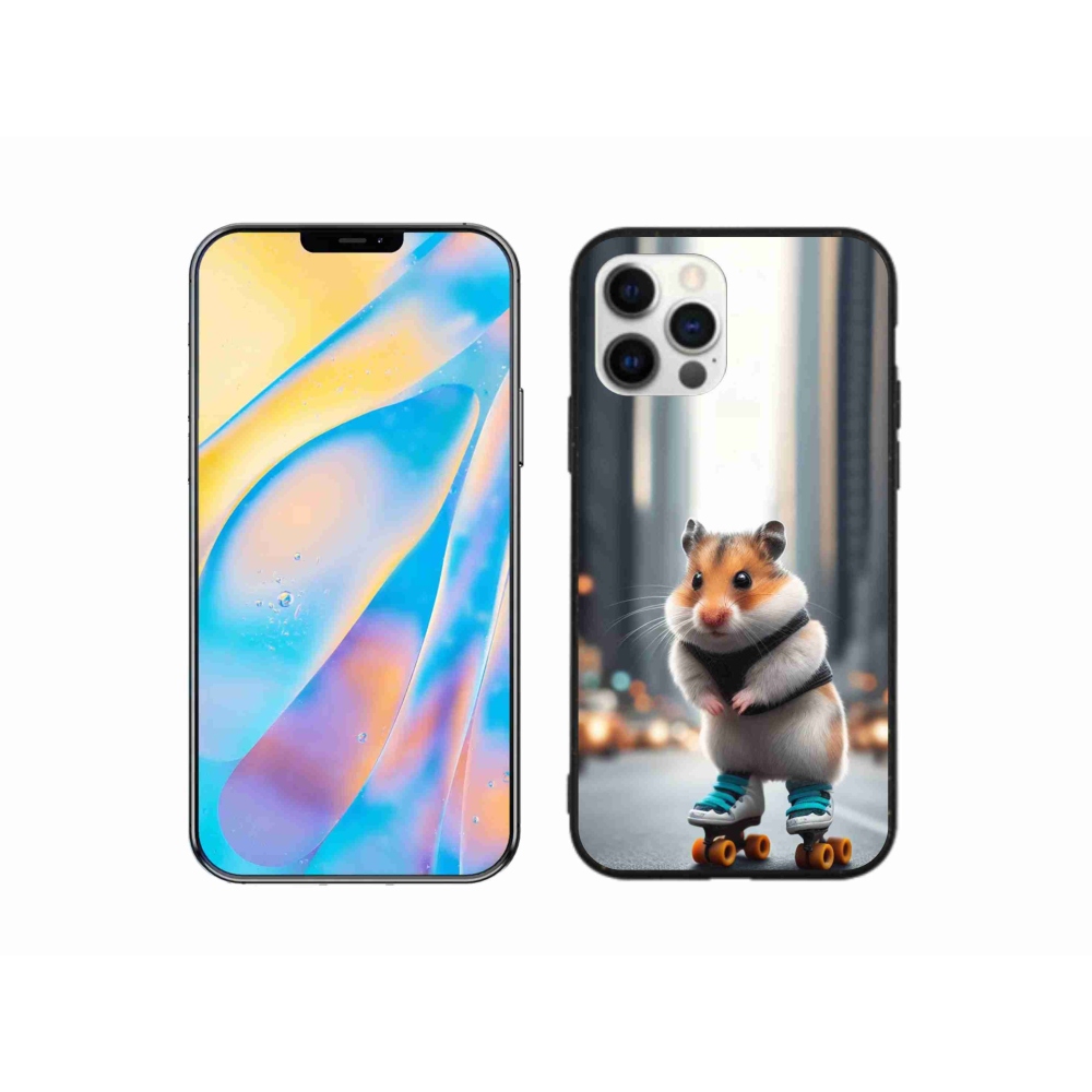 Zselés borítás mmCase iPhone 12 Pro készülékhez - hörcsög korcsolyán